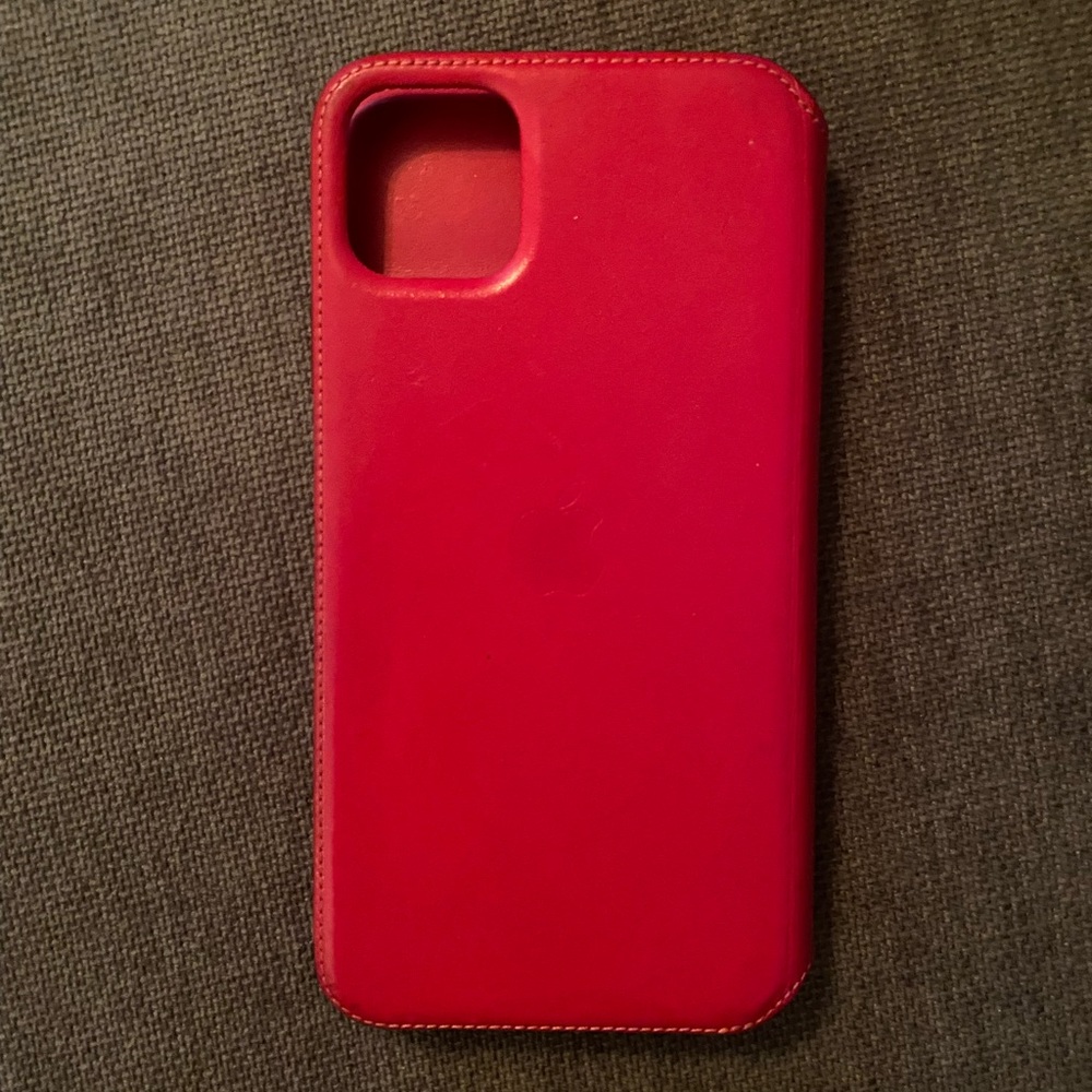 iPhone 11 Pro Max Apple leather wallet case in raspberry VGUC
